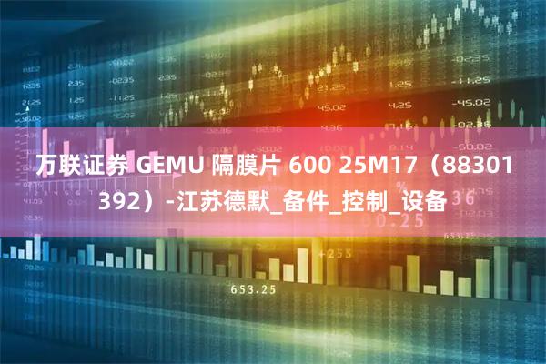 万联证券 GEMU 隔膜片 600 25M17（88301392）-江苏德默_备件_控制_设备